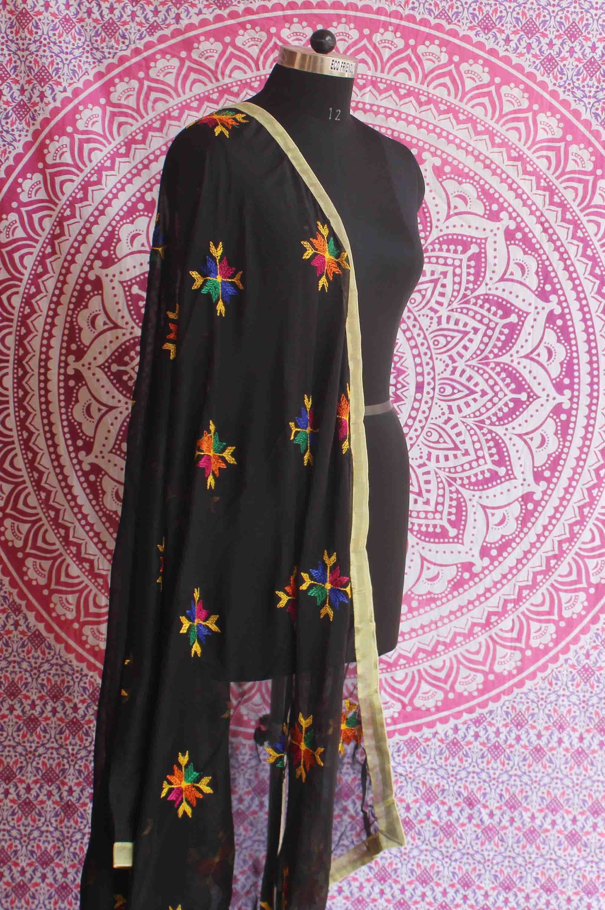 Multi Phulkari Dupatta