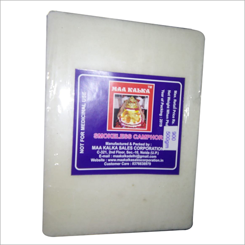 Smokeless Camphor - Camphor Material, 10 x 7 x 2 cm Size, White Color | 100g Weight, Plastic Wrap Packaging, Maa Kaala Brand