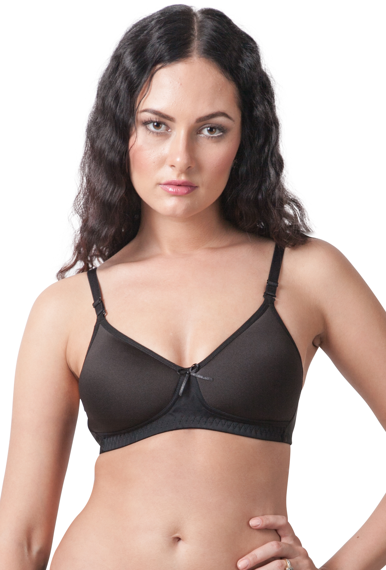 Sl-cool Bra - Cotton Blend, Size 80-100, Color Options: White, Black, Skin, Baby Pink, Hot Pink, Maroon | Ultra-comfortable, Shaped Busts, Sectioned Cups, Broad Side Wings