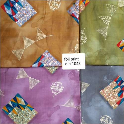 Multicolor Poly Cotton Printed Fabric
