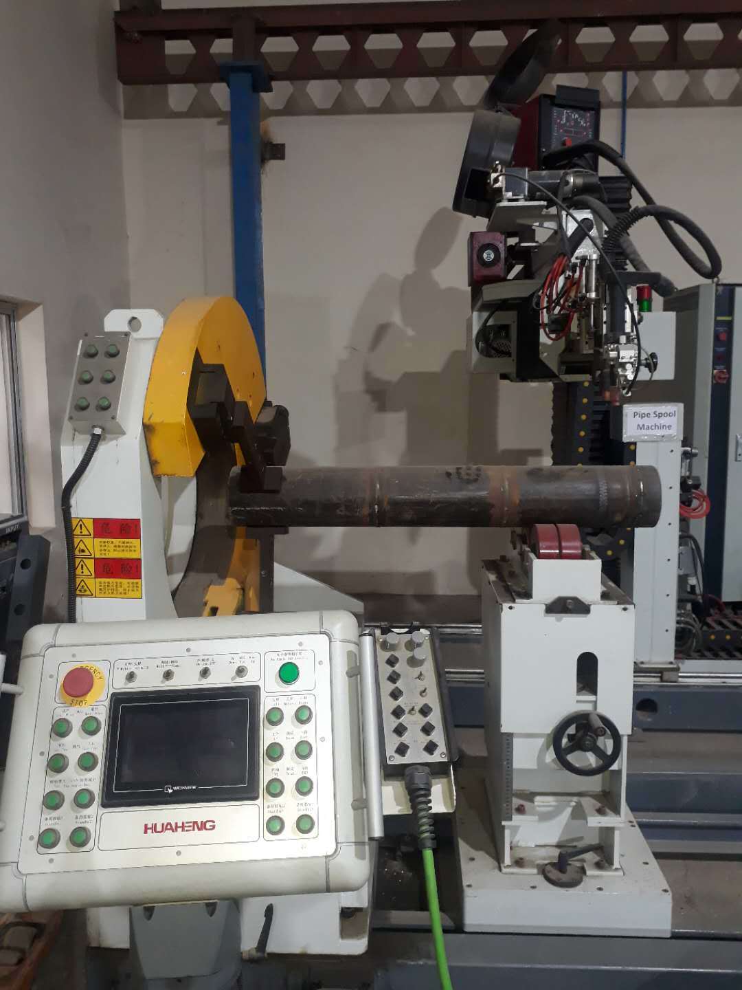 White Pipe Welding Stations