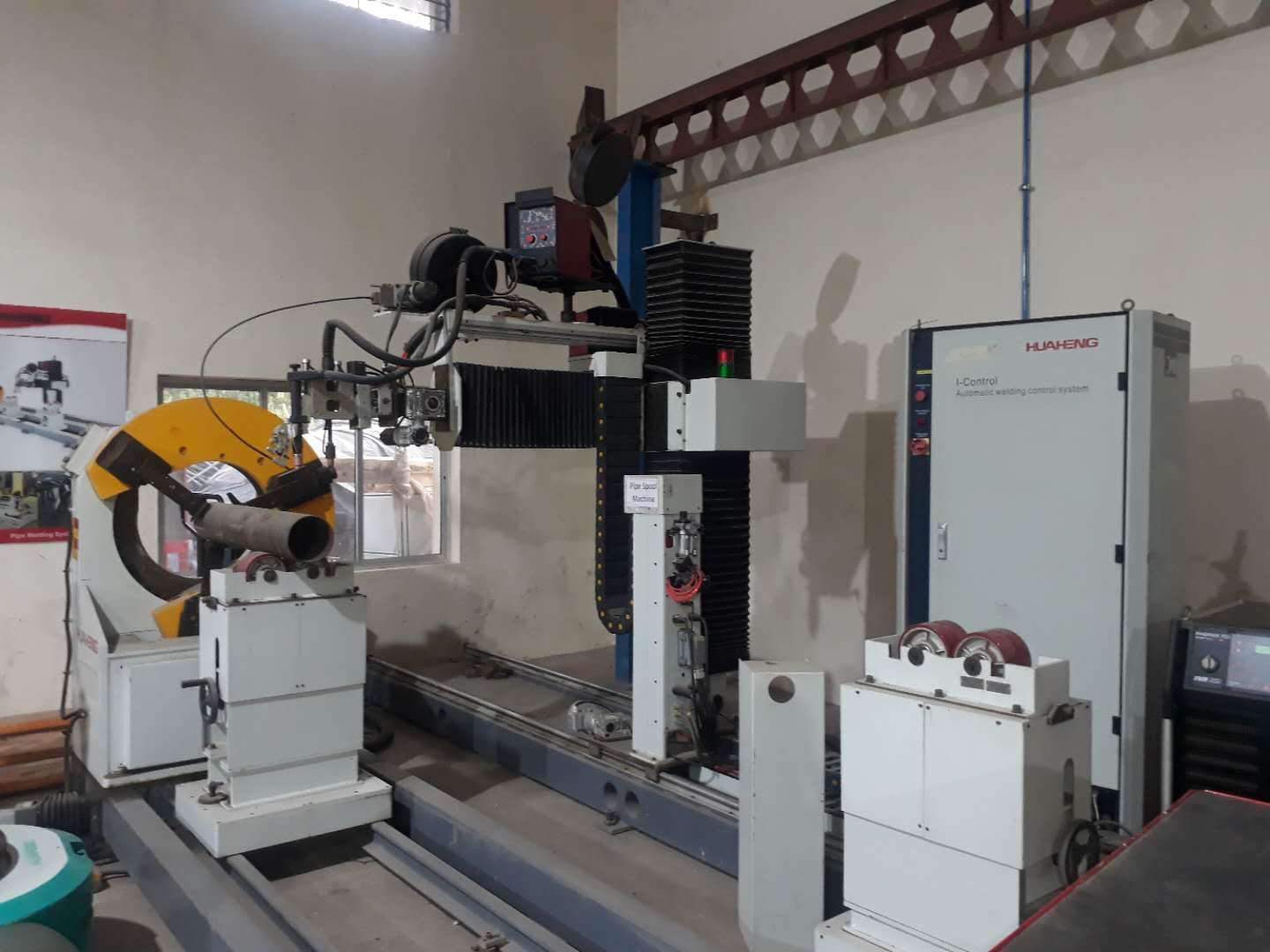 White Pipe Welding Stations