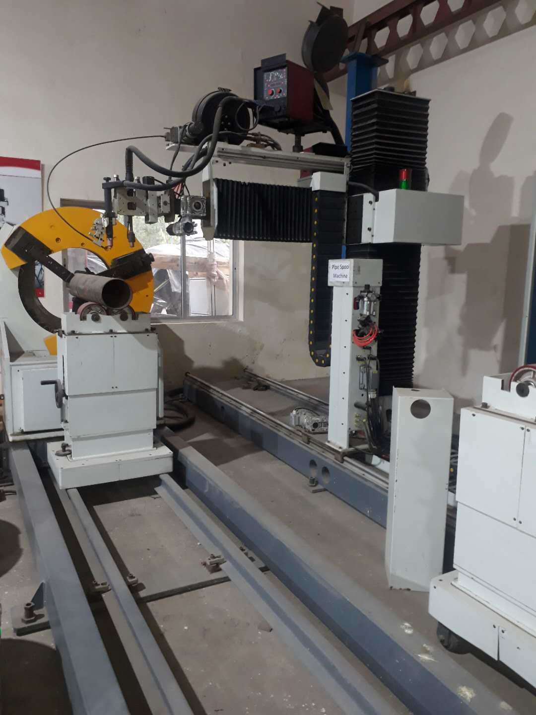 White Pipe Welding Stations