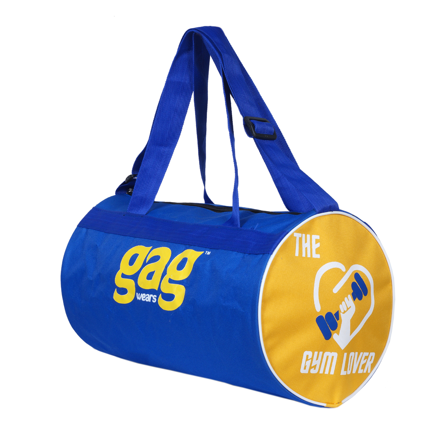 Yellow Gym Bag - Polyester | 18x10x10 Inches, Zipper Closure, 2 Handles, Shoulder Strap, Lightweight At 0.5 Kg, Ideal For Gym And Sports Equipment Carrying