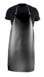 Rubber Apron - 36x24 Inches | Black, One Size, Lightweight Design with Tie Closure
