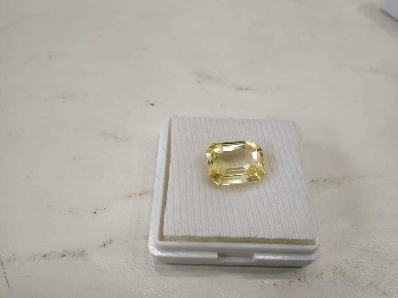 Emerald Cut Yellow Sapphire
