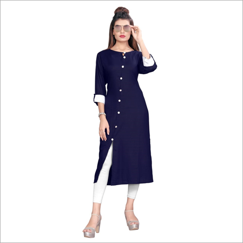 Blue Ladies Casual Kurti