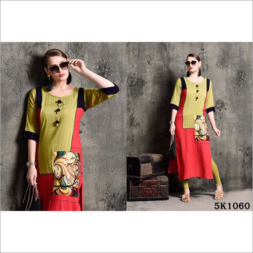 Red Ladies Fancy Kurti