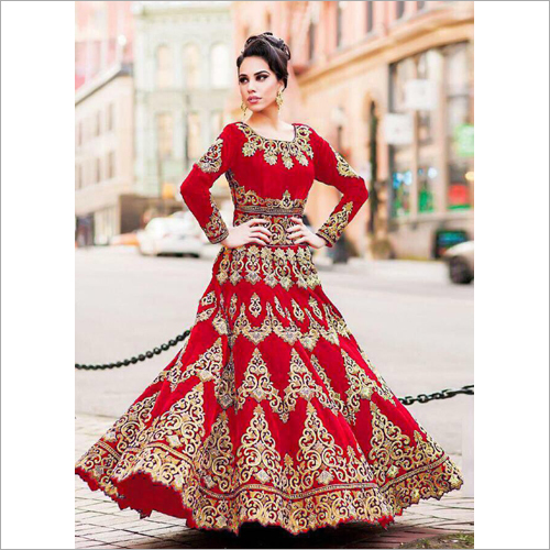 रेड लेडीज़ वेडिंग गाउन