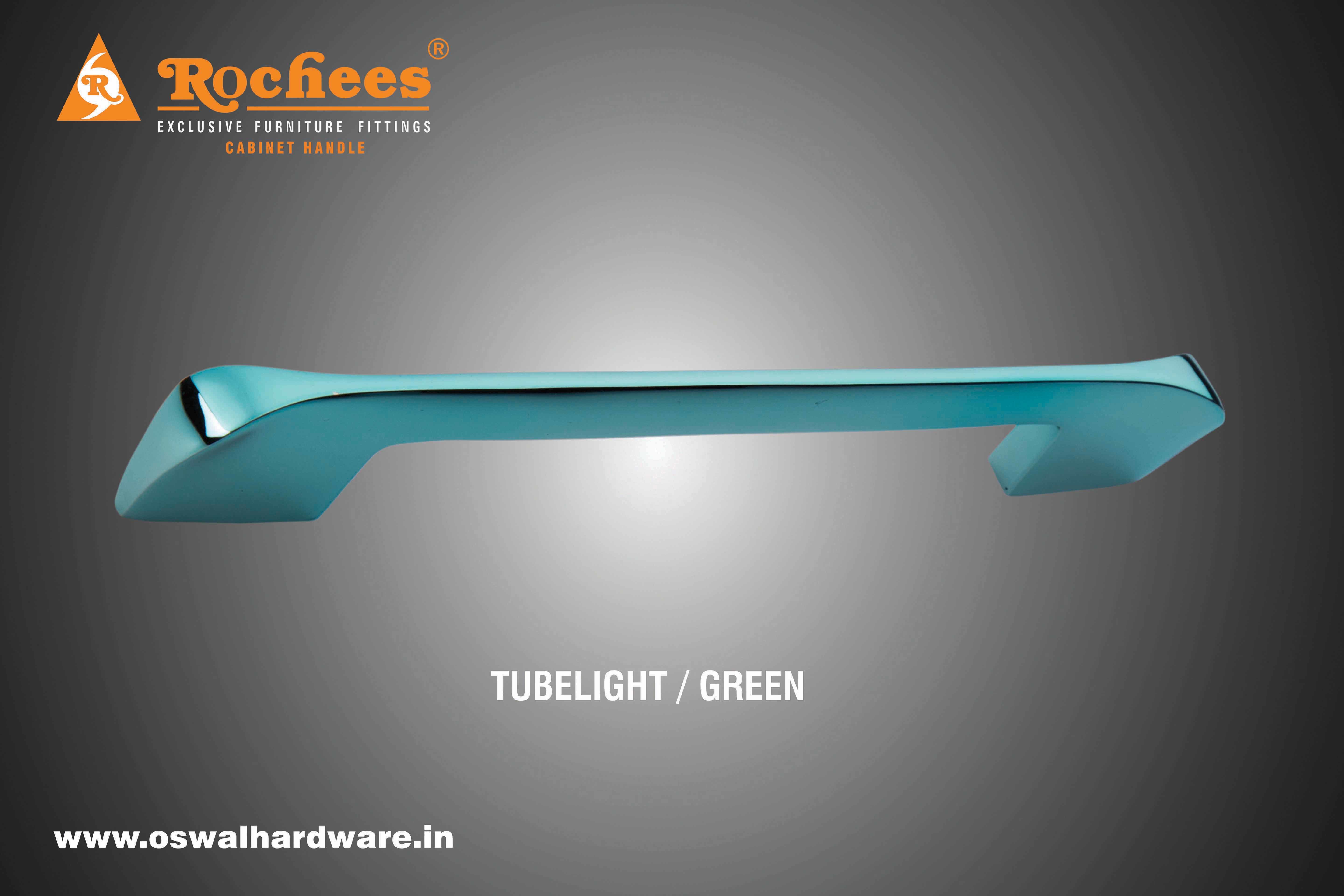 Cabinet Handle - Brass, 96mm To 512mm | Available In A/brass, Black/nickel, Tubelight/brown, Red, Green