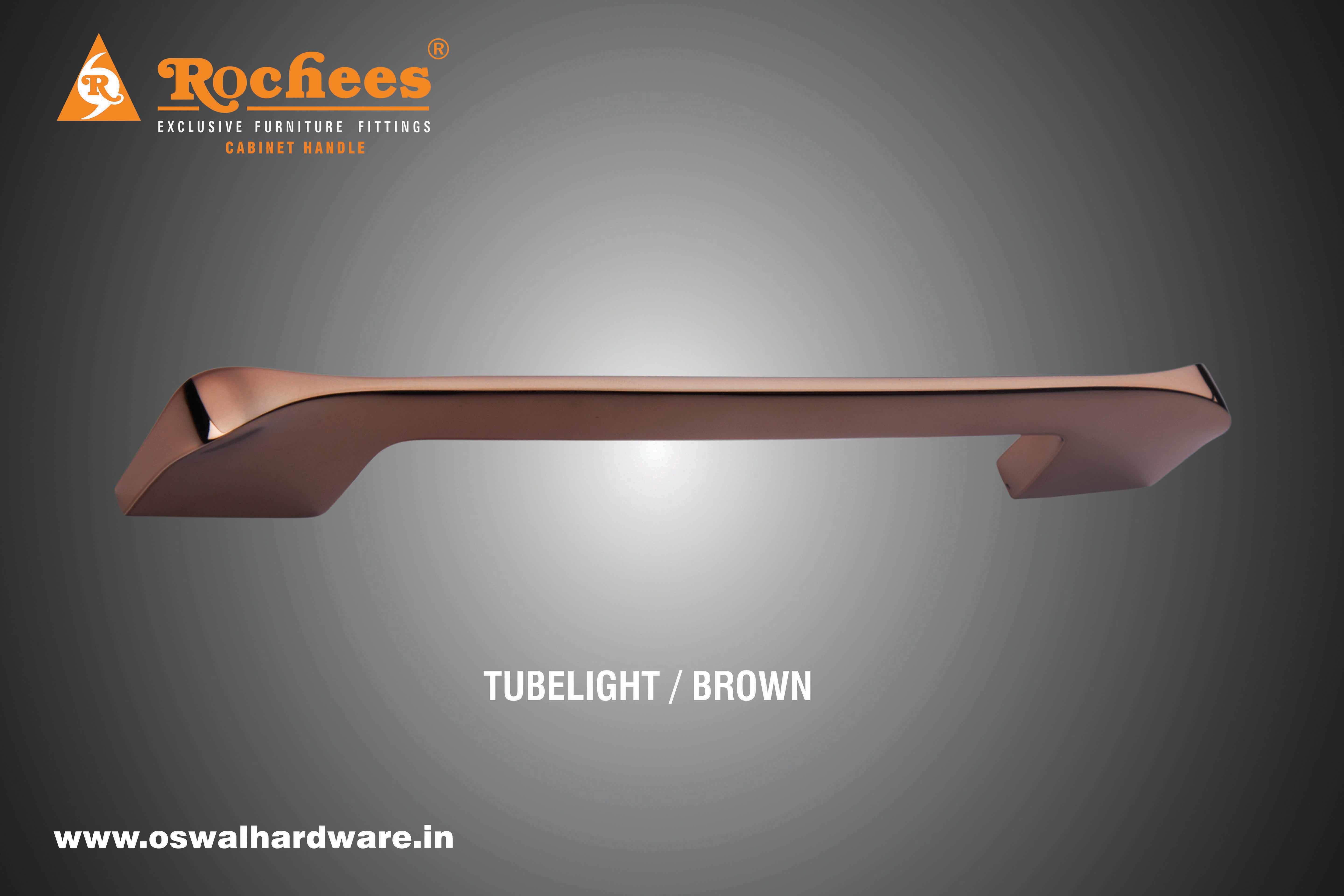 Cabinet Handle - Brass, 96mm To 512mm | Available In A/brass, Black/nickel, Tubelight/brown, Red, Green