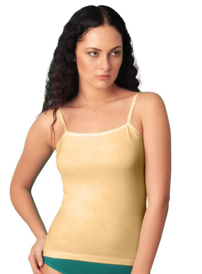Sl 8005 Camisole - Cotton Elastane Blend, Size 75-100, Color: White, Black, Skin | Supersoft Stretch, Body-hugging Racer Back, Versatile Halter & Strap Options