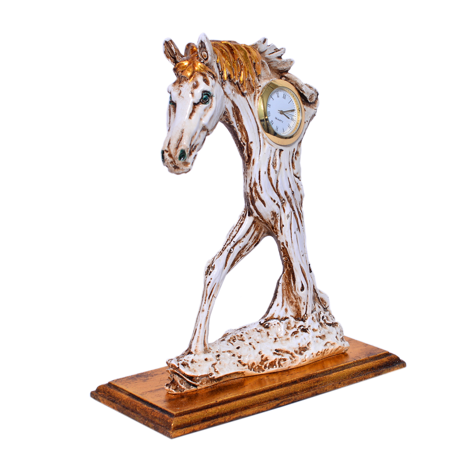 Home Decorative Resin Half Horse Watch - Size: 16x8x20 Cm