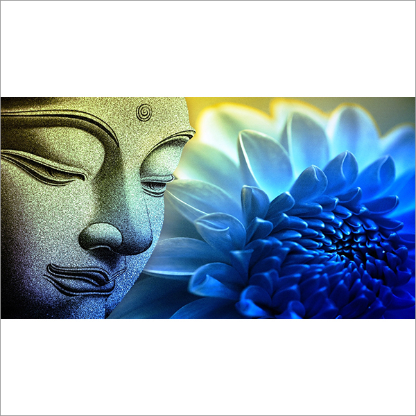 Wooden Brown Buddha Beautiful Painting