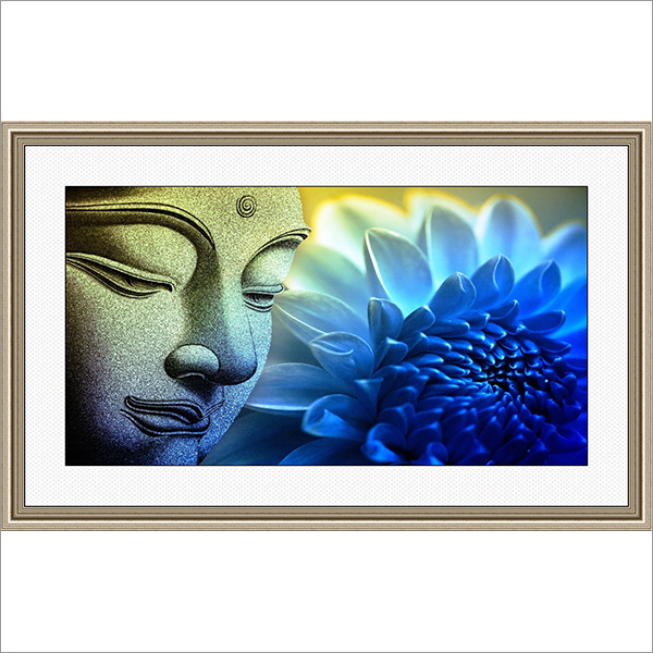 Wooden Brown Buddha Beautiful Painting