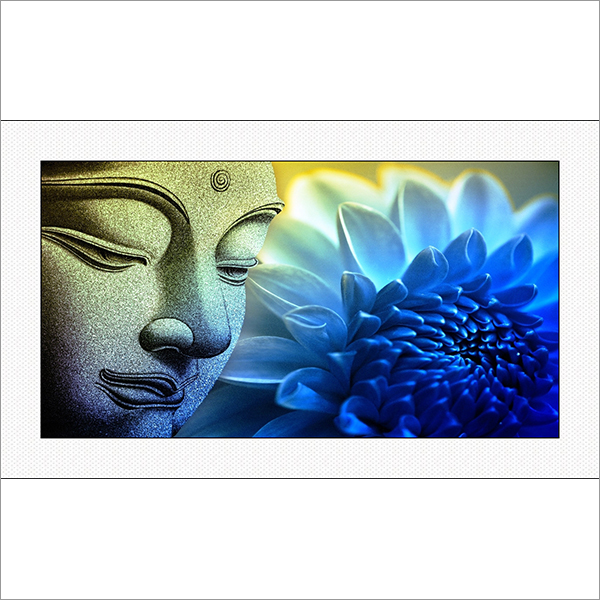 Wooden Brown Buddha Beautiful Painting