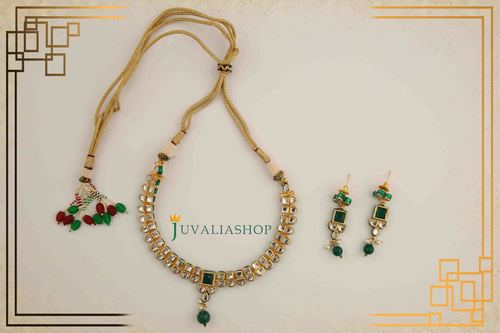 Juvaliashop Necklace Set - Pearl and Ruby Beads , Elegant Jewelry for Parties, Weddings, Anniversaries with Matching Earrings