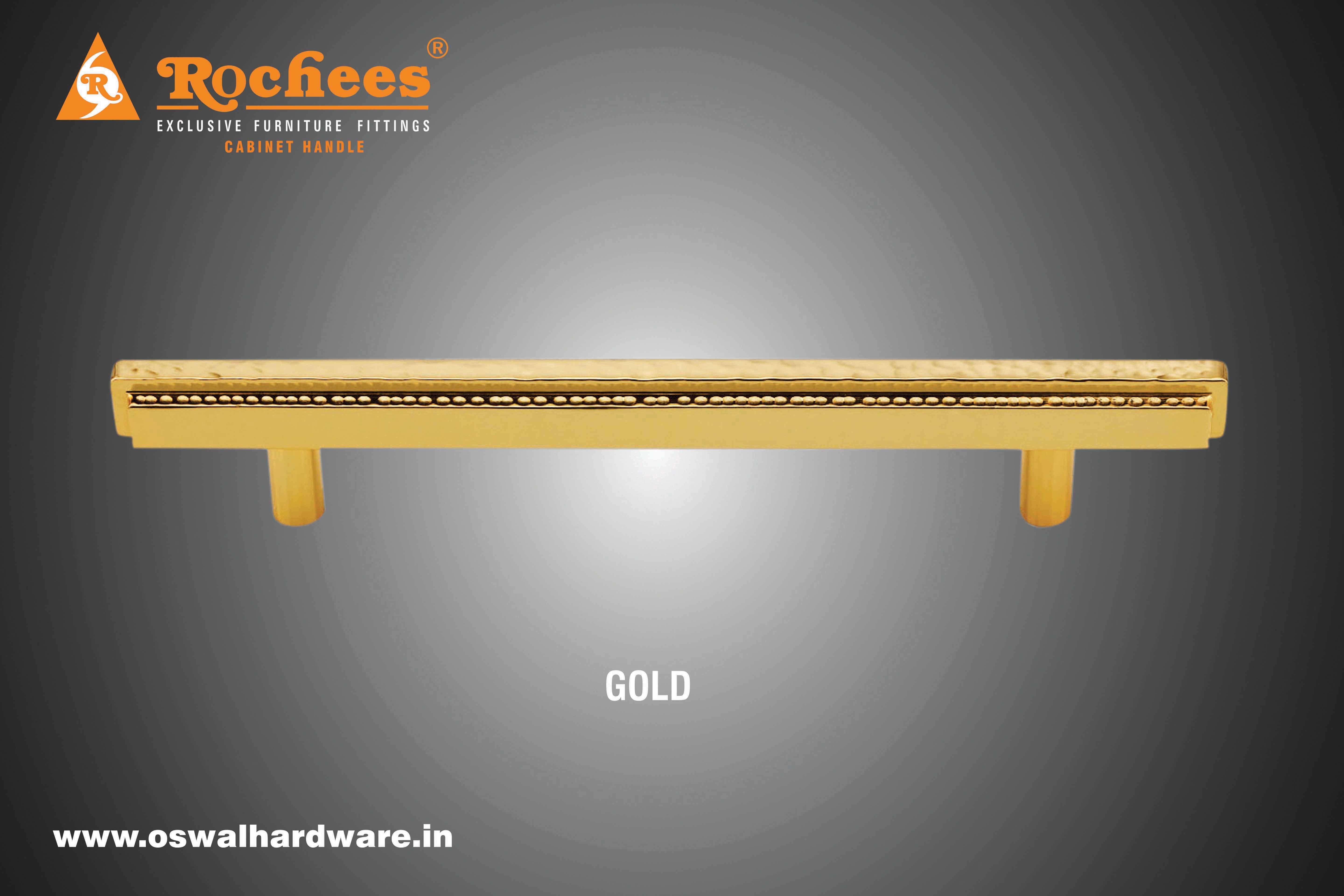 Cabinet Handle - Brass Material, Sizes 4-24 Inches, A/brass Gold Finish | Ideal For Wardrobe And Kitchen Drawers