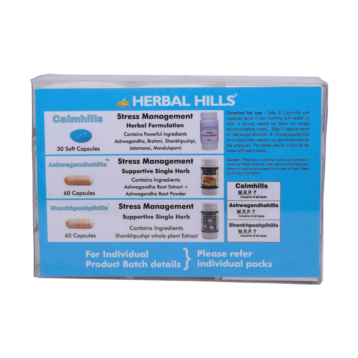 Tablets Ayurvedic Medicine For Stress And Depression - Calmhills Combination Pack