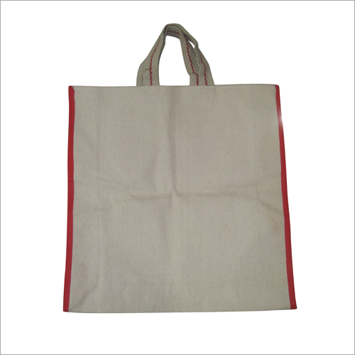 White Printed Canvas Bag