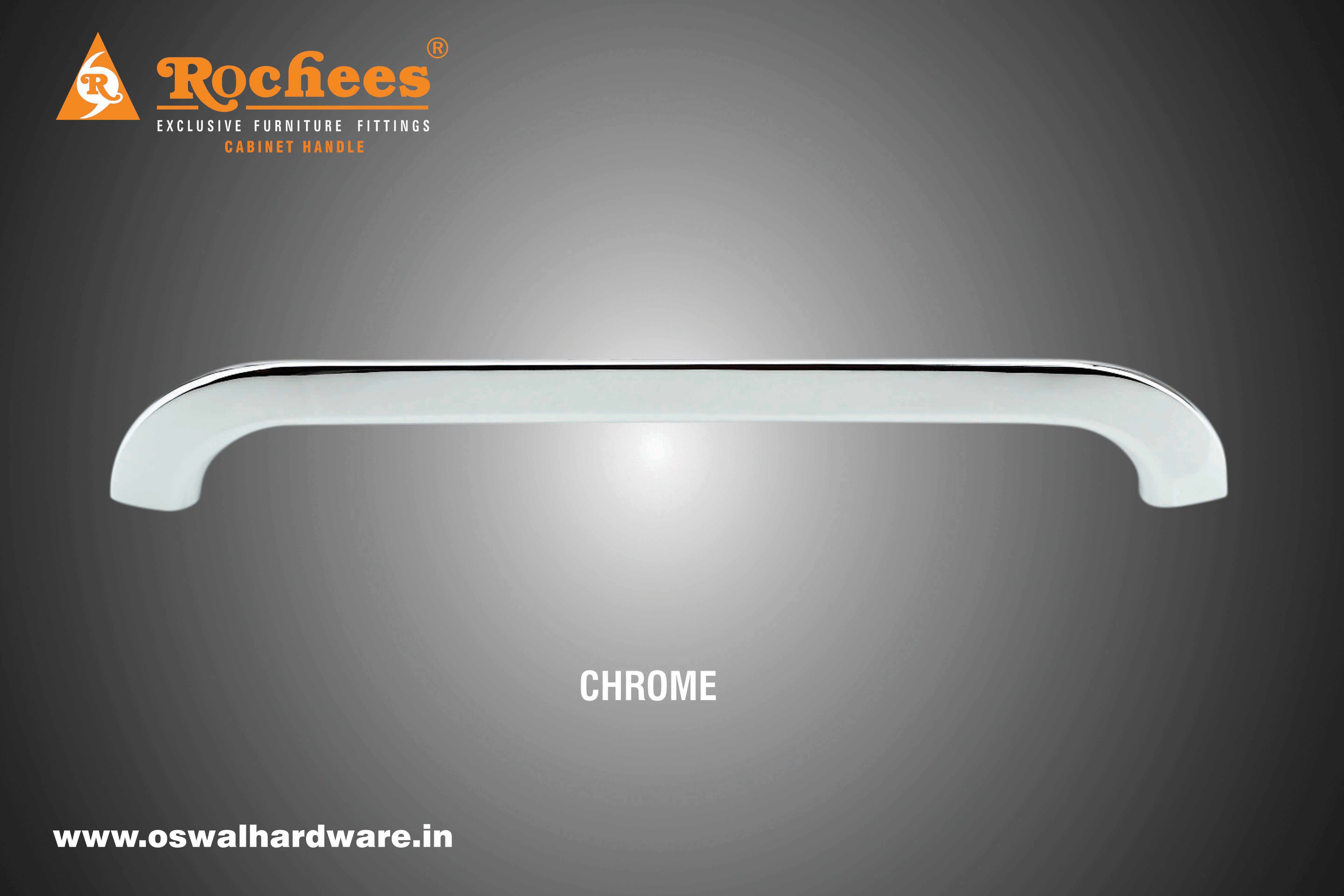 Cabinet Handle Zinc Flex - Zinc Alloy, 96mm/128mm/160mm/288mm Sizes, Chrome & Ss Finishes | Ideal For Wardrobe, Drawer & Kitchen Cabinet Fittings