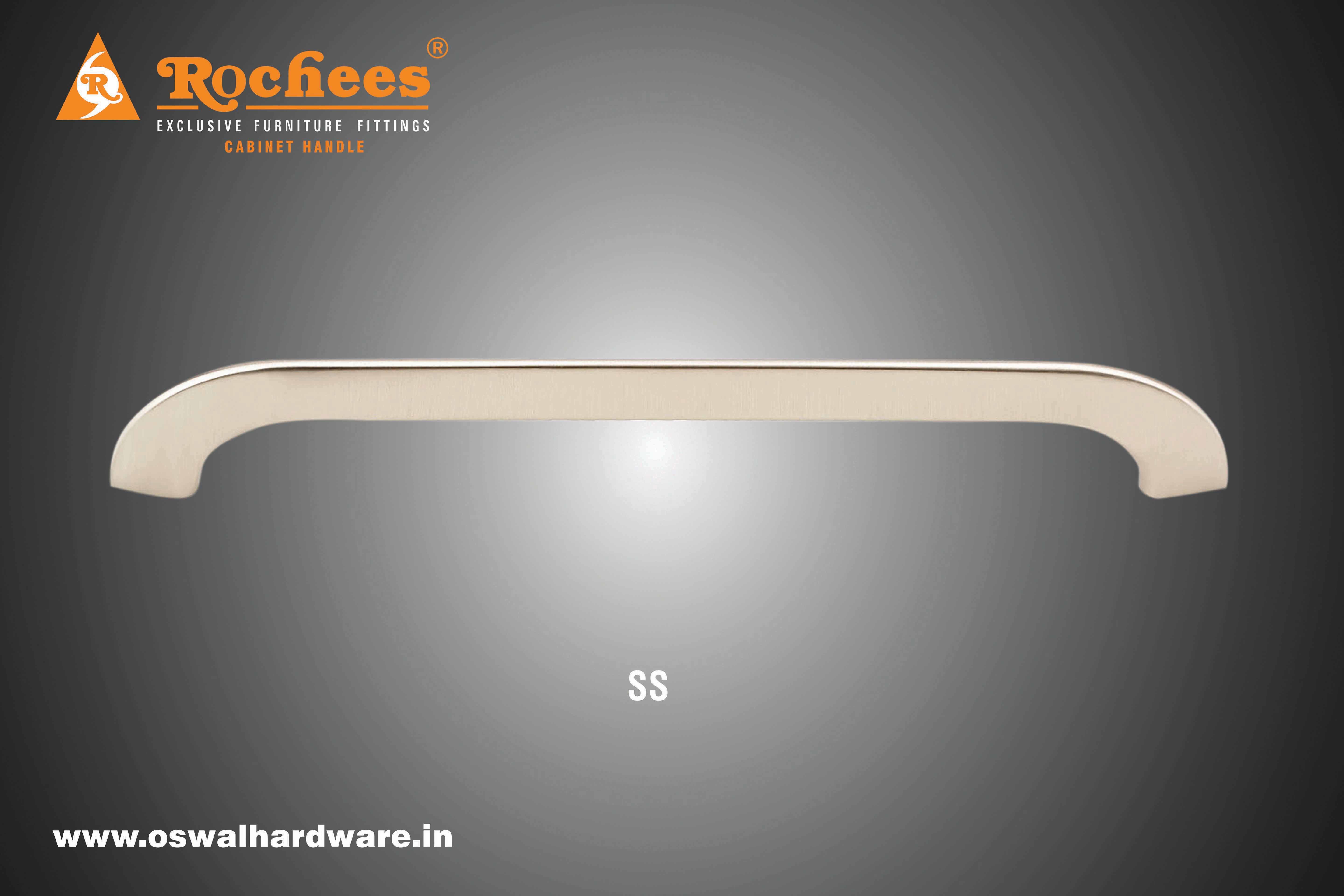 Cabinet Handle Zinc Flex - Zinc Alloy, 96mm/128mm/160mm/288mm Sizes, Chrome & Ss Finishes | Ideal For Wardrobe, Drawer & Kitchen Cabinet Fittings