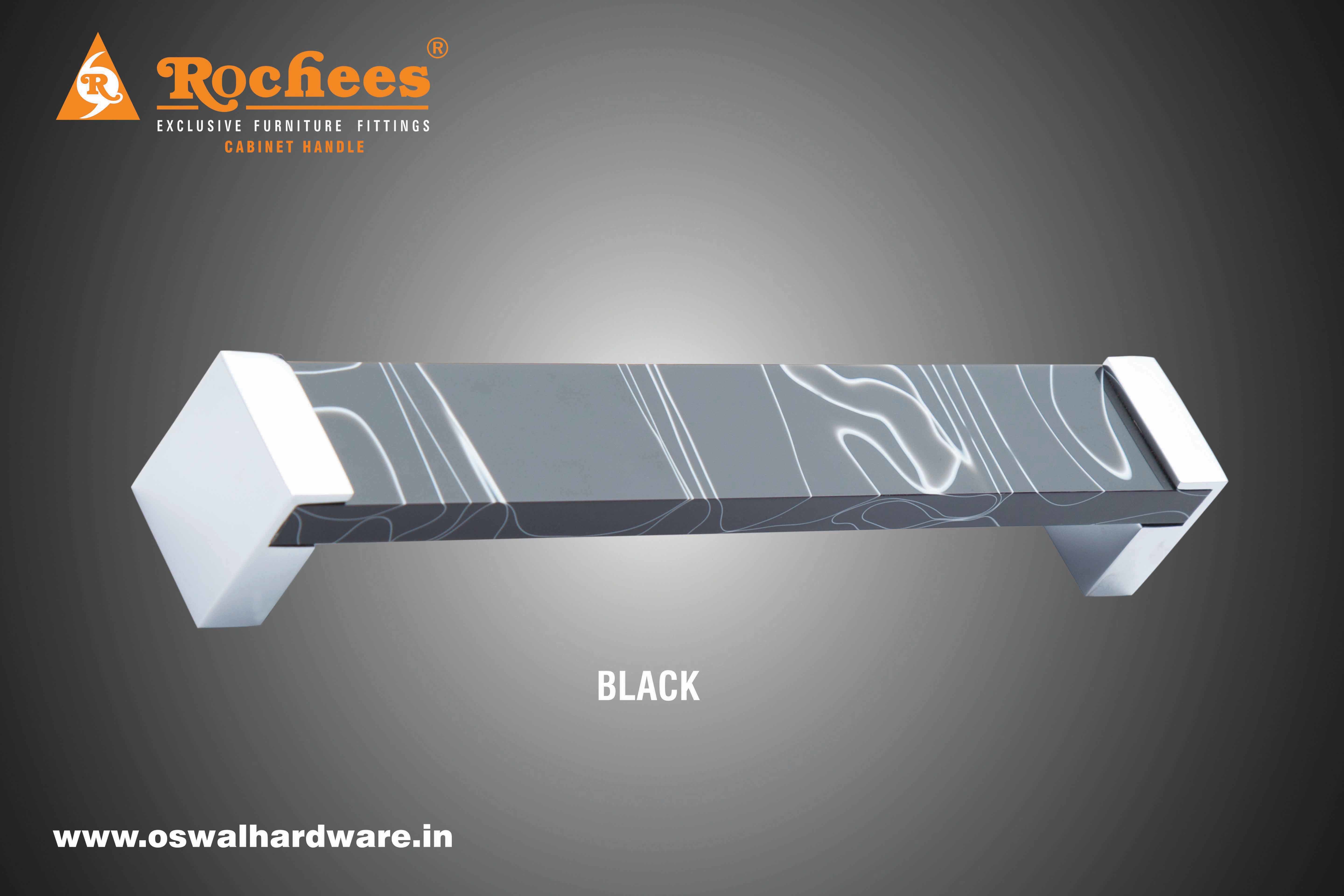 Black Cabinet Handle Acrylic Brass Hilux