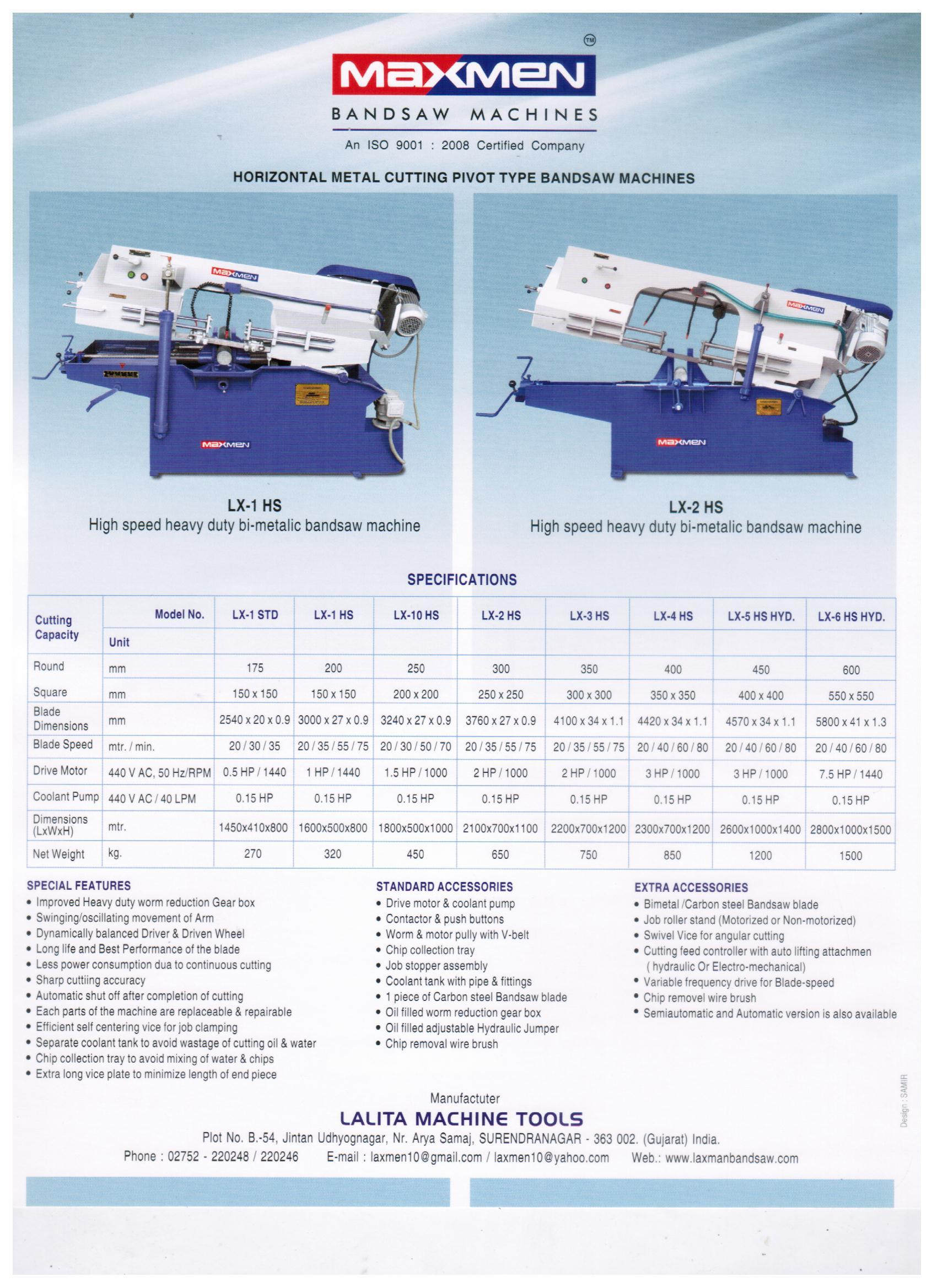 High Speed Metal Cutting Bandsaw Machines - 440 Volt Electric, 200 Mm To 1500 Mm Kg/hr Capacity | Compact, Anti-corrosive, Serrated Blades, High Performance