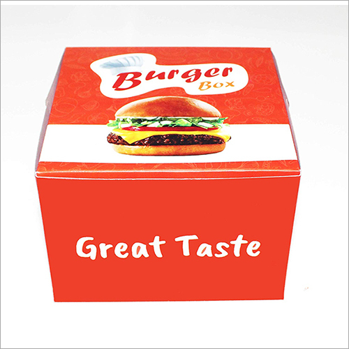 Burger Packaging Box - Paper Material, Customized Sizes, Variety of Colors | Fine Finish, Rigid Hardness, Easy Assembly and Packing