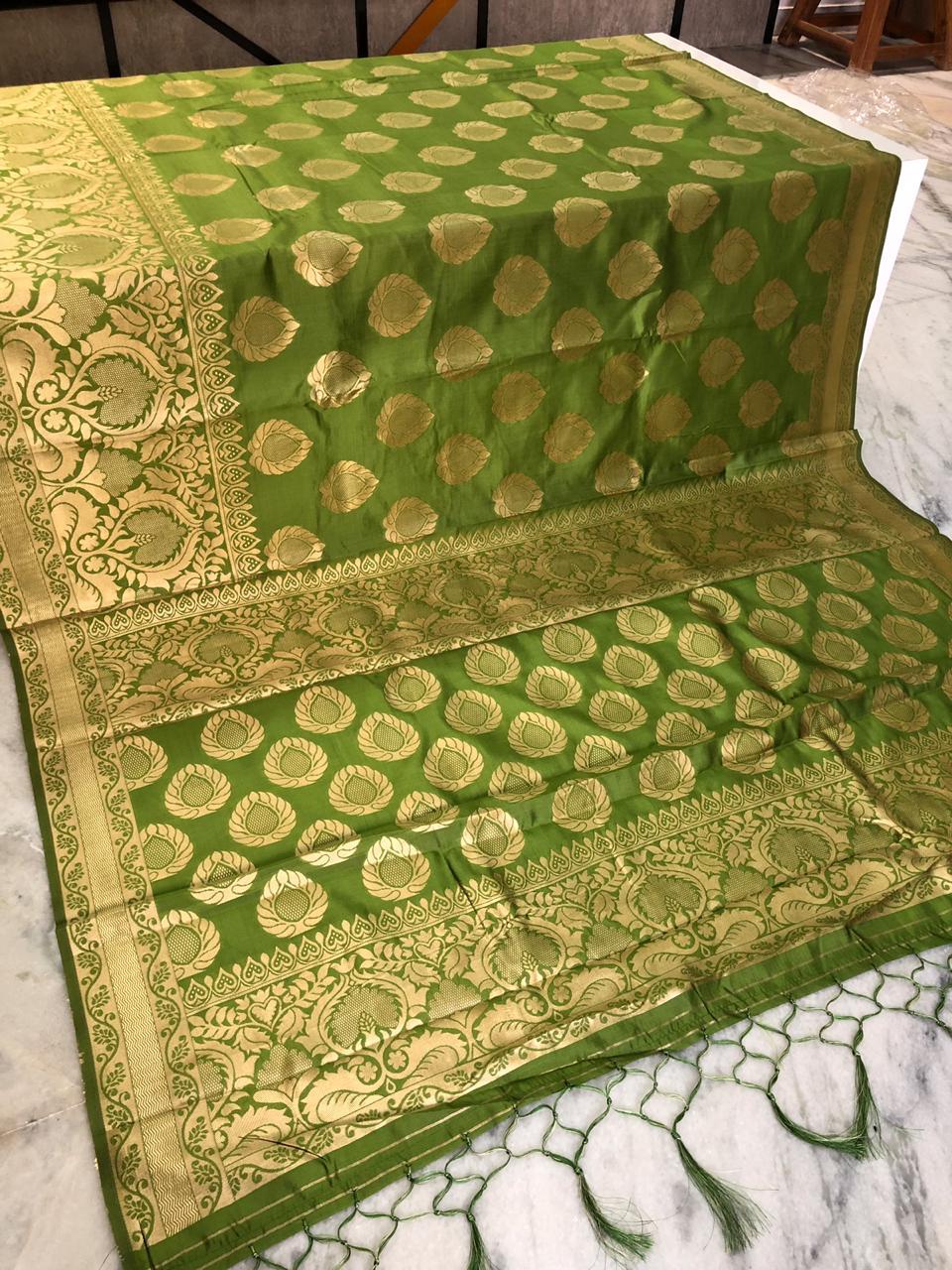 Paithani Saree - Designer Pure Cotton Silk, 6.30 Mtr Length With Blouse | Self Weaving, Jequered Border, Trendy Color For Stylish Traditional Wear