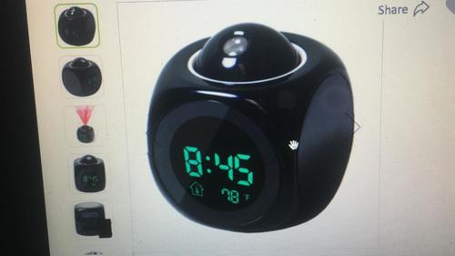 डिजिटल कलर Lcd डिस्प्ले Led प्रोजेक्शन अलार्म घड़ी