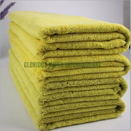 Cotton Towel - 100% Cotton, 70 x 140 cm, 500 GSM, Yellow | Jacquard Style, Perfect for Beach and Home Use