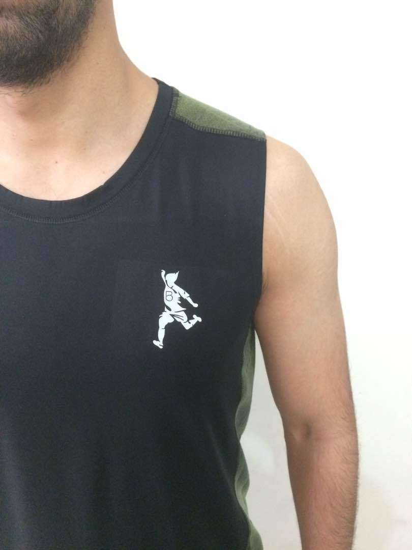 Mens Plain T-shirt - Polyester, S-xl Size, Black Color, Slim Fit, Round Neck, Sleeveless | Lightweight, Breathable, Comfortable, Fraying Resistant