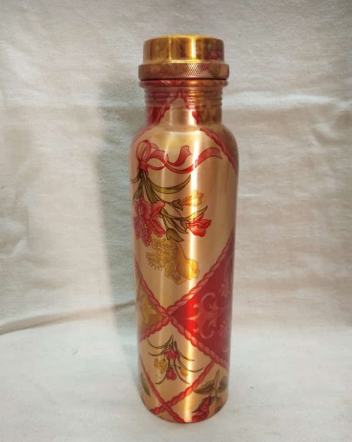 Blue With Goiden Or Orange With Golkden Wall Mirror