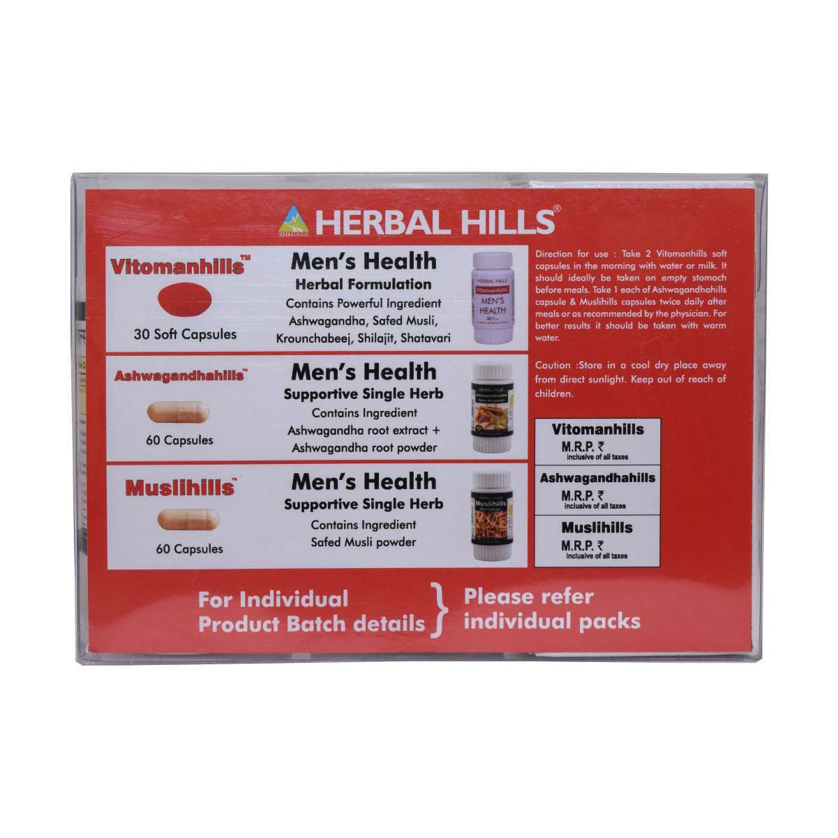 Ayurvedic Medicines For Strength And Stamina - Vitomanhills Combinatio Pack Ingredients: Ashwagandha