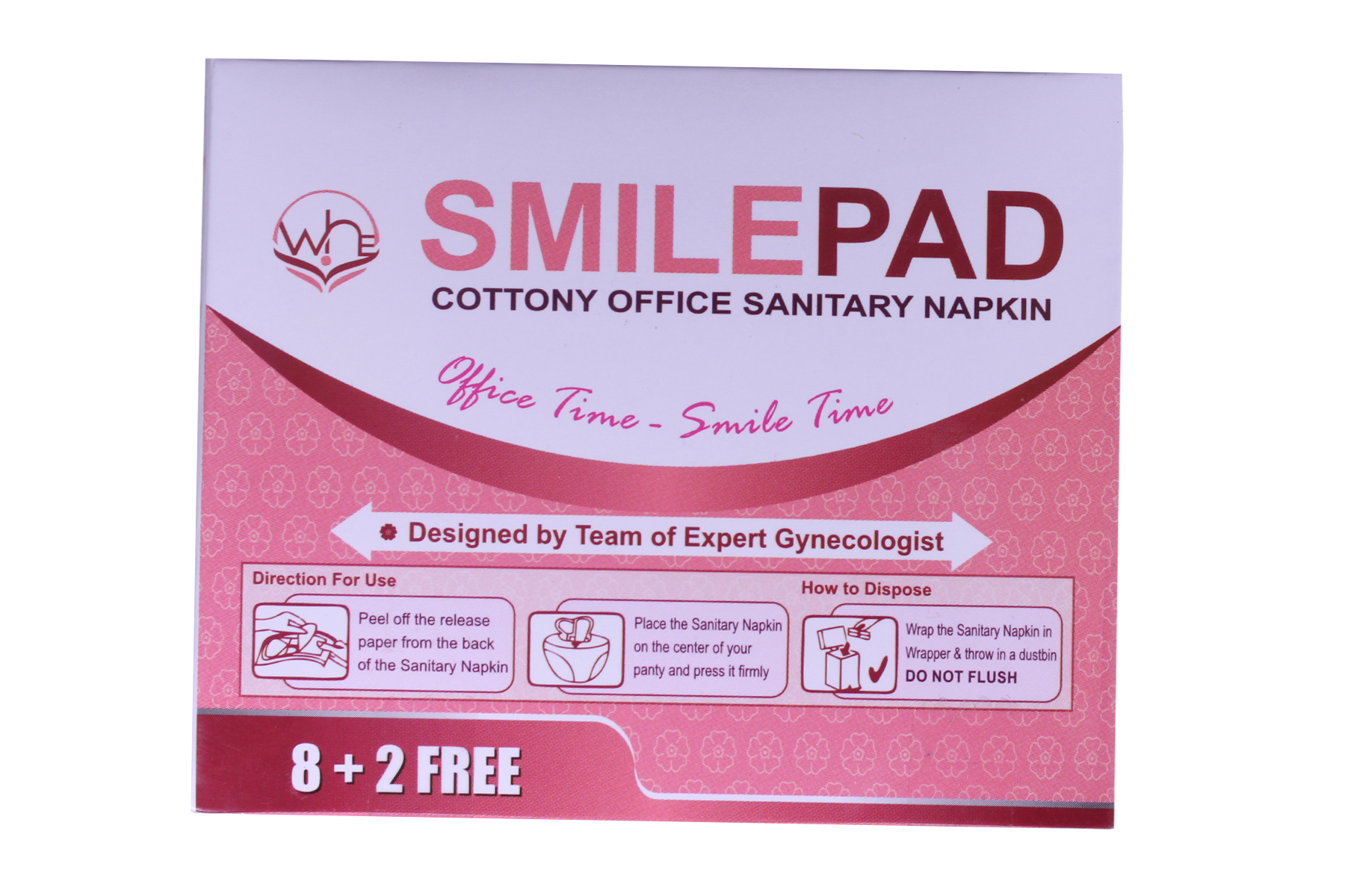 Smilepad Cottony Office Sanitary Napkin - Color: White
