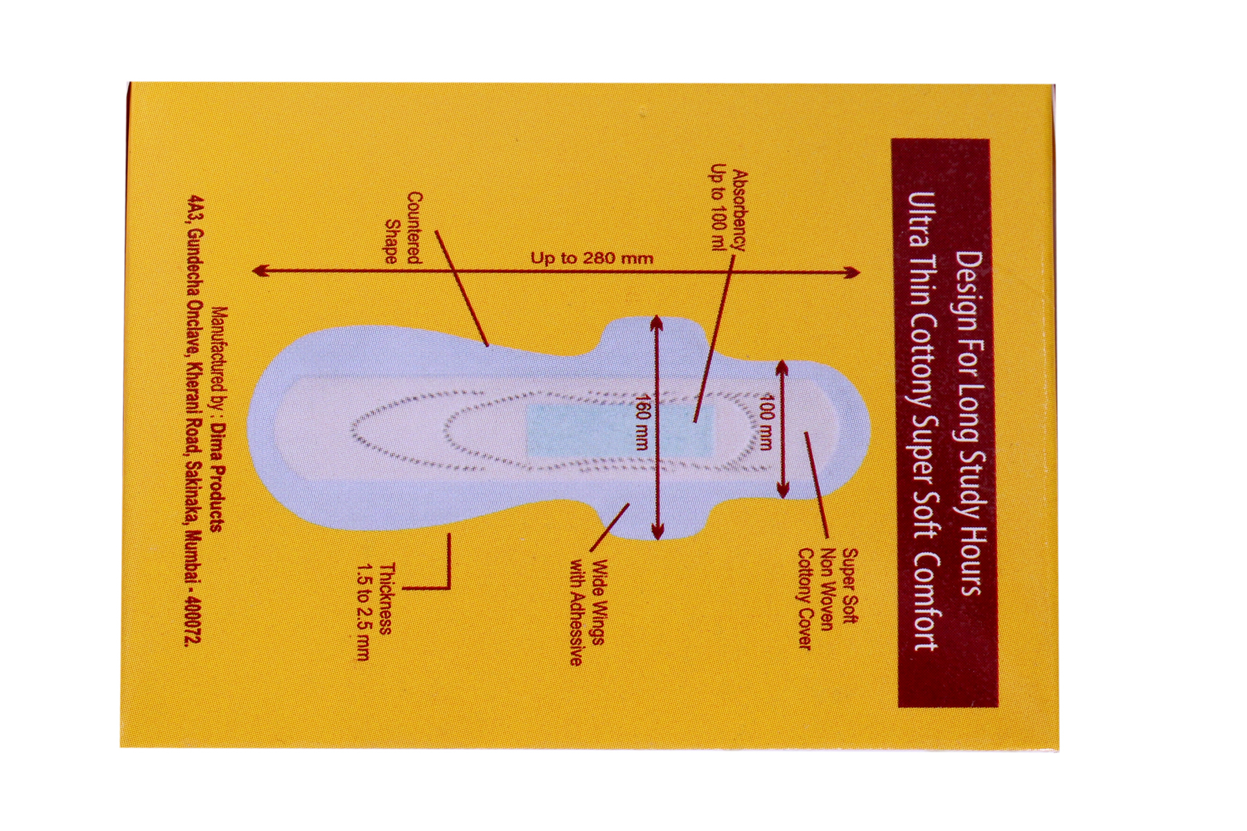 Yellow Sanitary Napkin