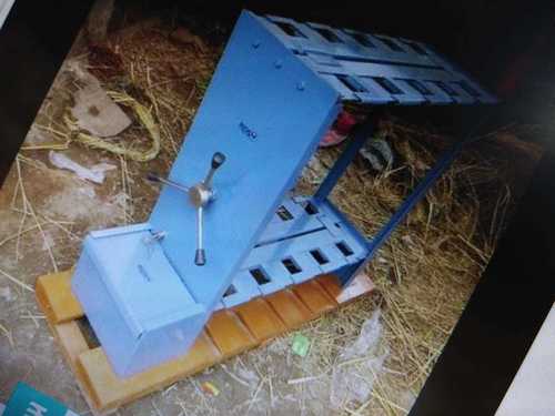 Riffle Rack - Lockable Stainless Steel, 4 Feet Height, 3 Shelves, Blue Finish | Ideal for Indian Army & Police Stations