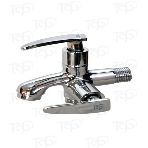2-IN-1-BIB-COCK - Brass & Stainless Steel, Round Shape Design for Versatile Water Control