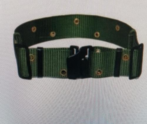 Army Belt - Nylon, Standard Size, Green | Rust Proof, Heavy Duty Metal Fittings, Easy to Use, Long Lasting for Military & Security Personnel