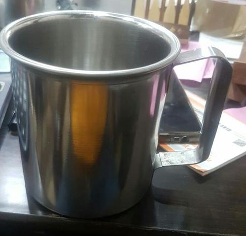 Stainless Steel Mug - 400 ml Capacity, Polished Silver Surface | Durable Design with Lid, Military Approved