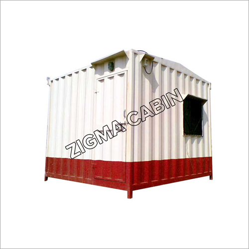 Portable Security Cabin - Color: White & Green