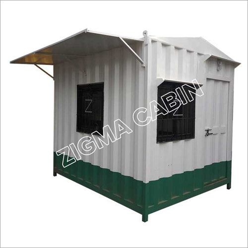 Portable Security Cabin - Color: White & Green