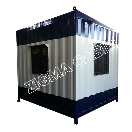 Portable Mild Steel Control Panel Cabin - Color: Black