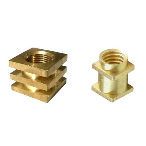 Brass Square Insert - Polished Brass, 0.5-6 Inch Round Shape | Durable Material and Elegant Finish for Versatile Applications