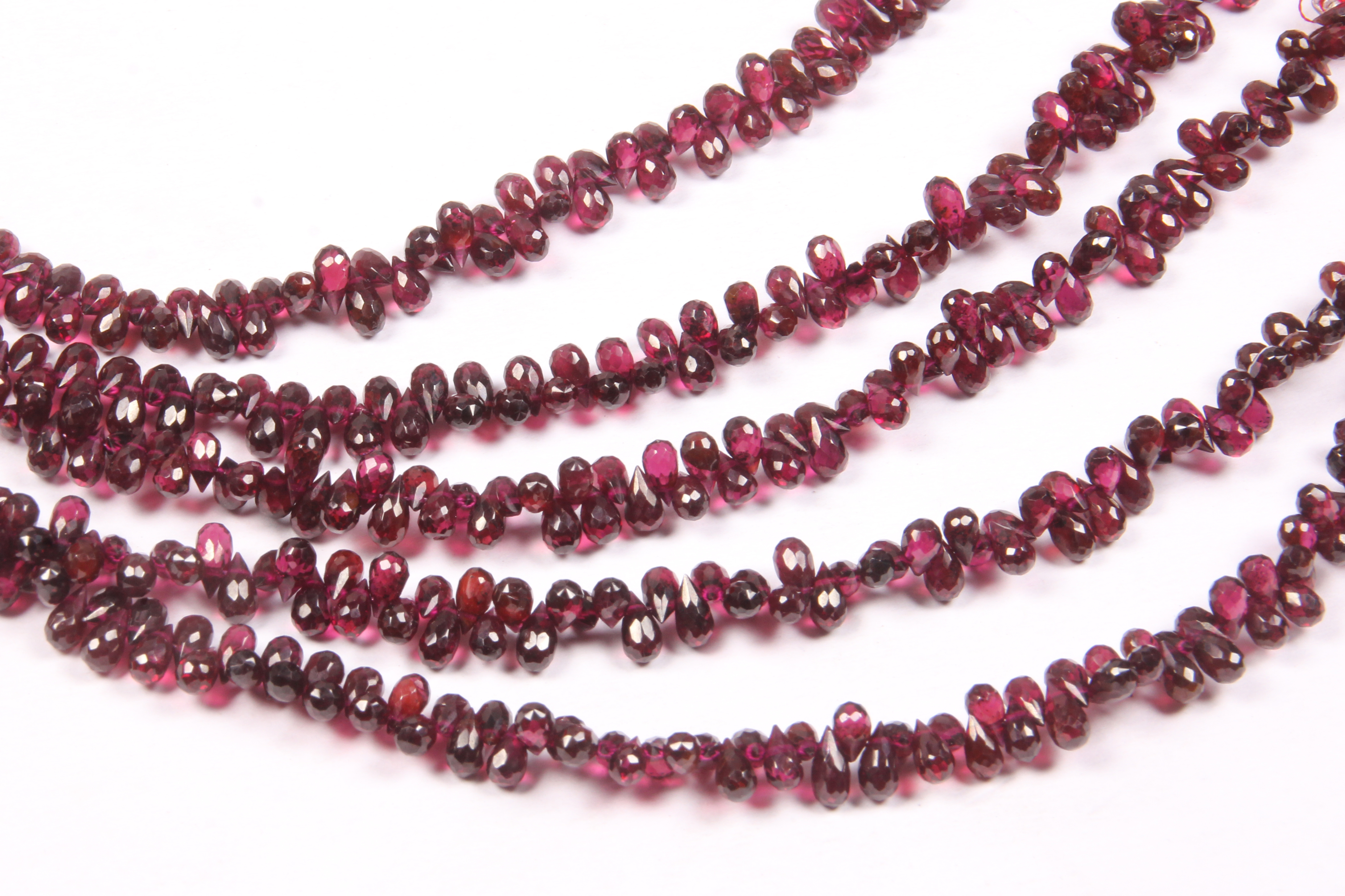 Red Garnet Teardrop Beads