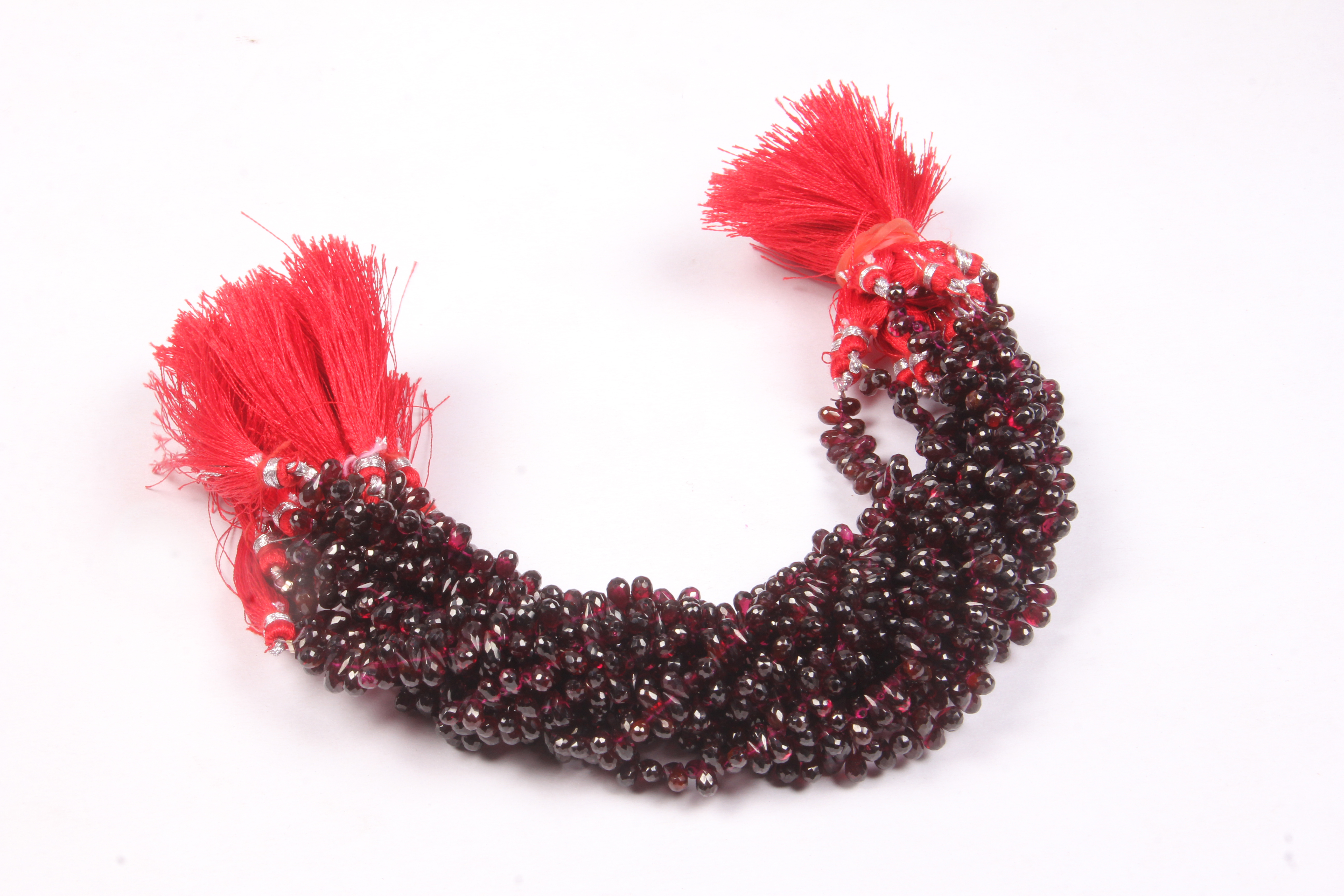 Red Garnet Teardrop Beads