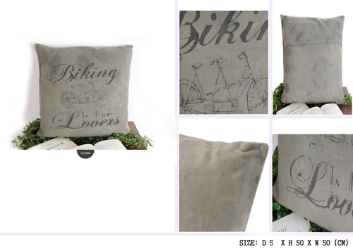 Printed Bike Lovers Cushion