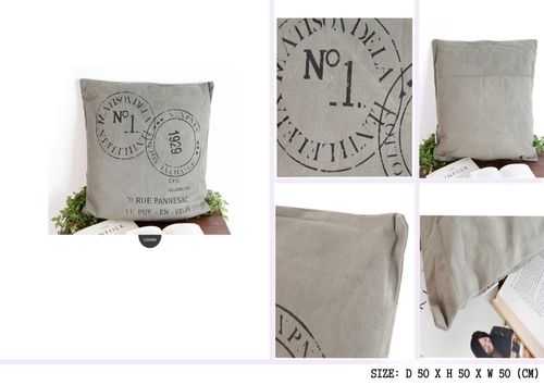 CUSHION - Printed Cotton Blend, Square Shape, Stripe Style | Ideal for Beach Chair, Car, Decorative Home Seating, Travel Comfort