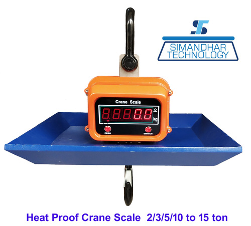 Heat Proof Crane Scale - 10 Ton X 2 Kg - Color: Orange